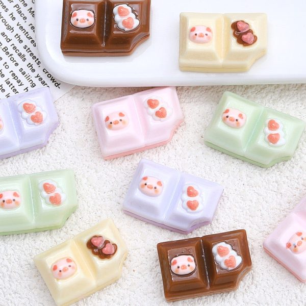 Piggy & Heart Chocolate Charms - 图片 2