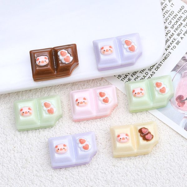 Piggy & Heart Chocolate Charms - 图片 3