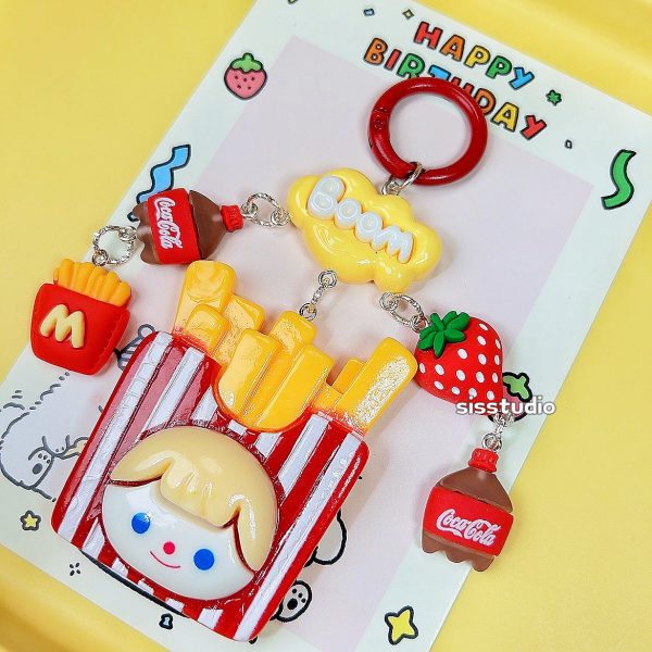 Fries Keychain Pendant