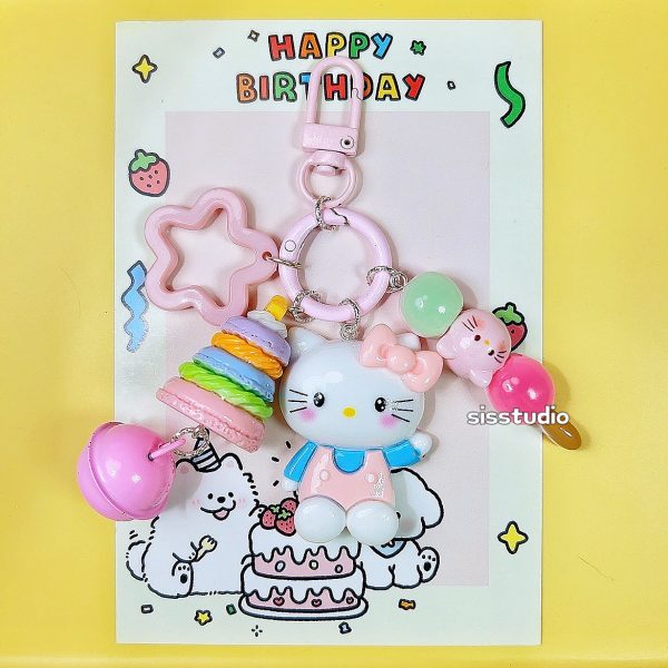 Cute Kitty Cake Keychain Bag Pendant - 图片 2