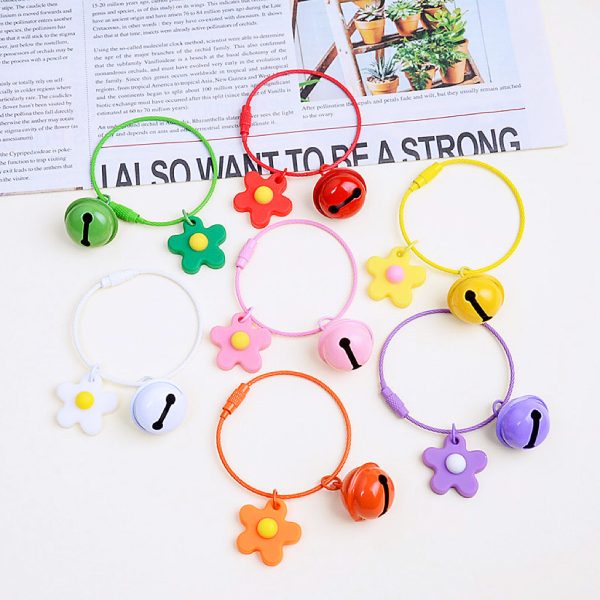 Flower Pendant Circle Keychain Diy Accessories