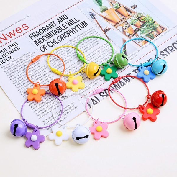 Flower Pendant Circle Keychain Diy Accessories - 图片 2