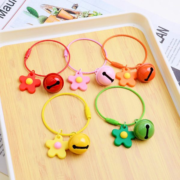 Flower Pendant Circle Keychain Diy Accessories - 图片 3