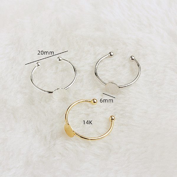 14K Ring Circle Diy Base - 图片 2