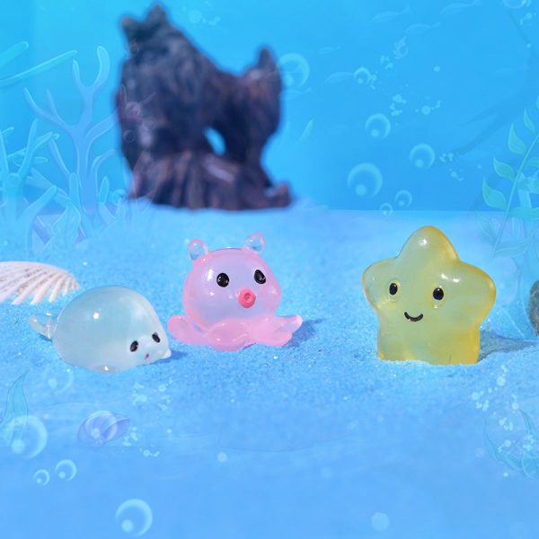 20pcs /Luminous Mini Marine Animal Ornament - 图片 3