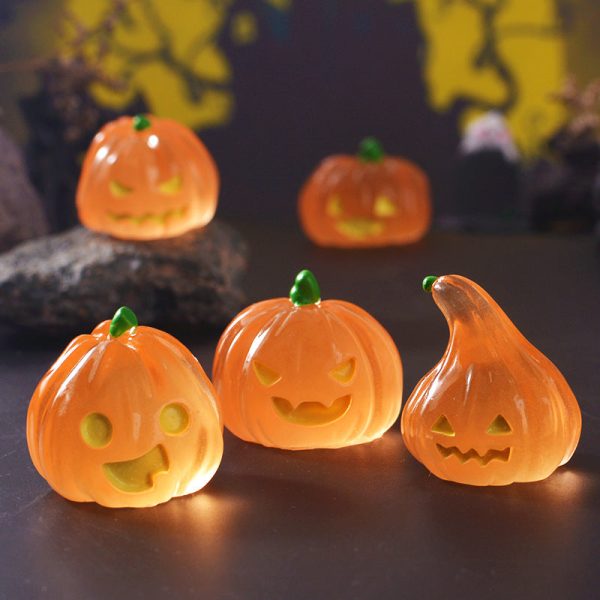 10Pcs/Halloween Luminous Jack-o-lantern - 图片 3